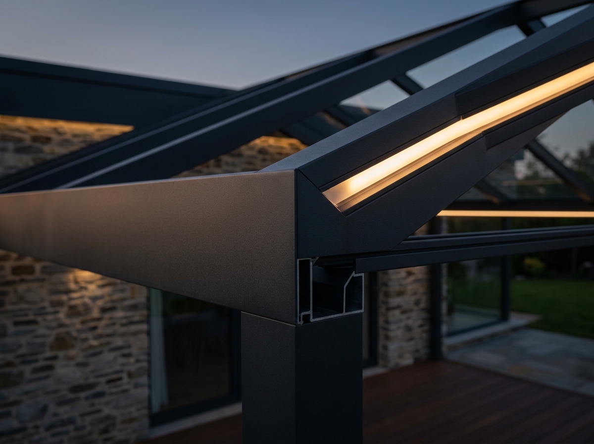 Integrierte LED-Beleuchtung in den Sparren